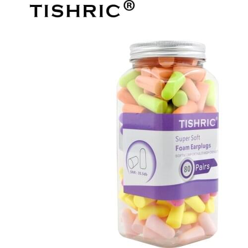 80 Pairs Sponge Earplugs Anti-noise Sleeping Ear Plugs Noise Reduction Rate 35.5db Sound Insulation Ear Protection