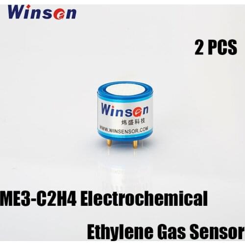 2PCS Free Shipping Winsen ME3-C2H4 Electrochemical Ethylene Gas Sensor Low Consumption Linearity Output Good Anti-interference
