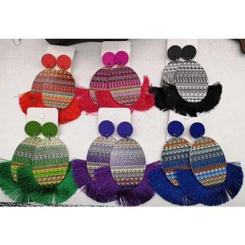 Free Shipping! Tassel African wooden earrings