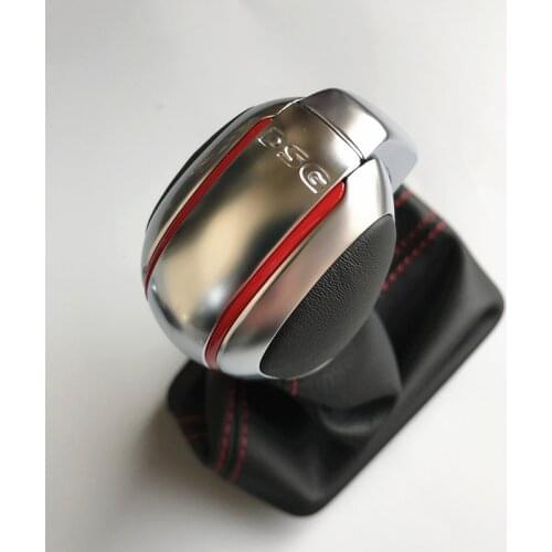 DSG Real Leather & BLACK Suede Gear Shift knob For GOLF 7 Car Accessories