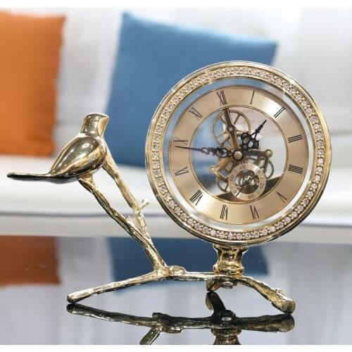 European Light Luxury Table Clock Decoration Living Room Table Clock Creative Desktop Bedroom Table Clock Home Decoration