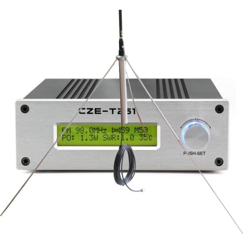Free Shipping Coverange 8km CZE-T251 25w Transmitter FM for Radio Station CZERF