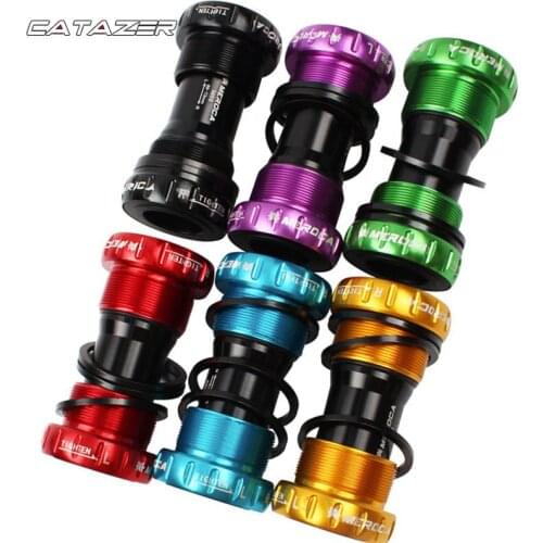 Mountain Bike Colorful Bottom Bracket Axle Integrated Hollow BB Bicycle Threaded Screw-in Center Axle BSA