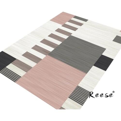 Reese Home Area Rug Printed Simple But Elegant Carpet In Living Room Bedroom Unfading No Ball Anti Slip Customizable Washable