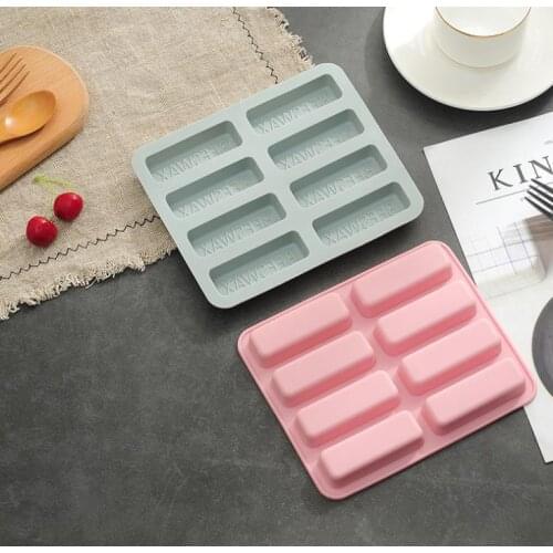 Creative 8 even beeswax gold bar chocolate mold silicone cake mold DIY baking mold SN1056