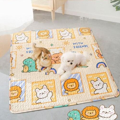 Multifunctional Floor Mats Soft Skin-friendly Sleeping Mats Sofa Cushions Summer Cooling Pads Pet Supplies