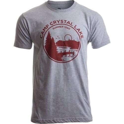 Men T Shirts 1980 Camp Crystal Lake Counselor Funny 80s Horror Movie Fan Humor Joke T-Shirt Cotton Fabric