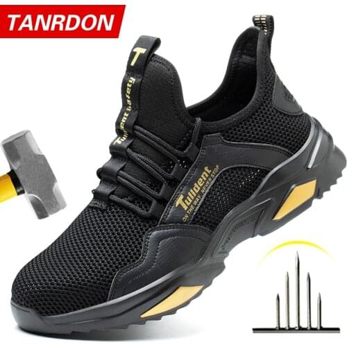 Male Work Safety Boots Steel Toe Work Shoes Safety Shoes Men Anti-puncture Work Boots Men Breathable Mens Boots Safety Sneakers