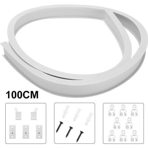 Cuttable Nano Plastic Curtain Track Rail Bendable Curtain Track Bendable Bendable Bay Windows For Caravan Curtain Accessories