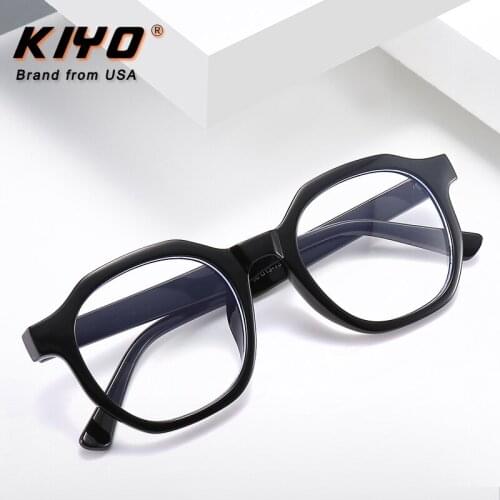 KIYO Brand 2020 New Women Men Fashion Optical Frame PC Eyeglasses Frames Polygonal Spectacles Glasses High Quality Eyewear 3911