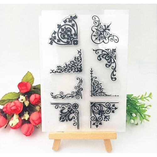 11*16cm Lace Angle Transparent Clear Stamps / Silicone Seals Roller Stamp for DIY scrapbooking photo album/Card Making