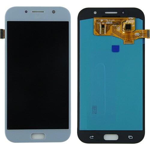 100% Super AMOLED LCD For Samsung Galaxy A7 2017 A720 A720F SM-A720F LCD Display Touch Screen Digitizer Assembly