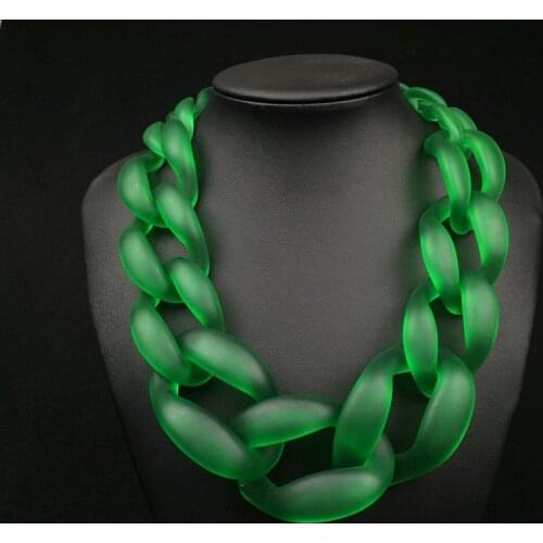 SexeMara New Solid Acetic Acid Plate Chain BOHEMIA Big Whater-Wave Chain Alloy Fastener Party Necklace For Women Fine Jewelry