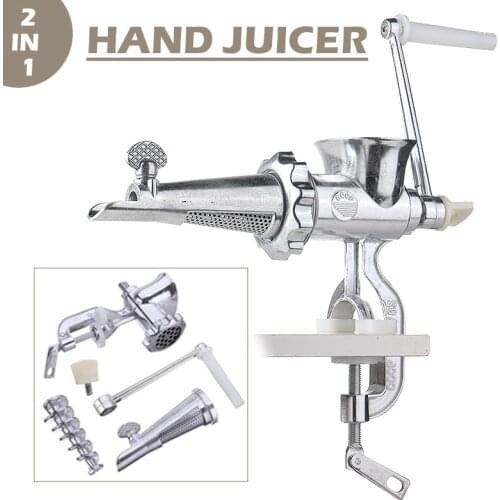 2 In 1 Hand Operated Juicer Meat Grinder For Meat Fruit Vegetable Wheatgrass Filter Residue Automatically Mayitr Manual Juicers