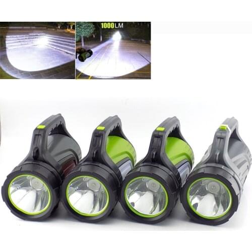 Super bright USB LED flashlight side flash light lamp night lighting searchlight rechargeable battery hand lantern for fishing