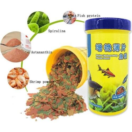 Highly Nutritious Fish Feed Color Enhancing Fish Food For Goldfish All Aquarium Tropical Fish Grow Fast Healthy Fish Food 250ml