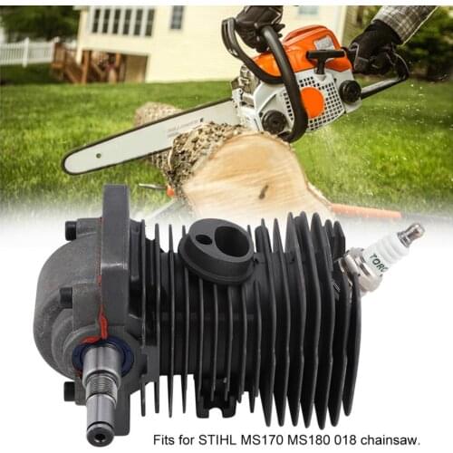 Chainsaw Rebuild Use 38mm Cylinder & Piston & Crankshaft Spark Plug Assembly Kit Fits STIHL MS170 MS180 018 Engine Motor Parts