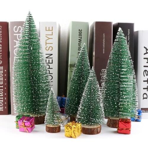 10/15/20/25/30CM Mini Christmas Tree DIY Christmas Decorations For Home Table Navidad Xmas Ornaments New Year Decor Kids Gift