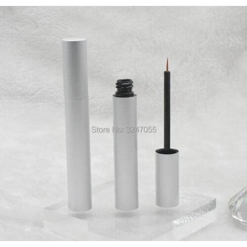 10/30/50/100pcs Silver Empty Plastic Eyeliner Refillable Bottle, DIY Professional Eyeliner Package, Eyelashes Growth Liquid Tube