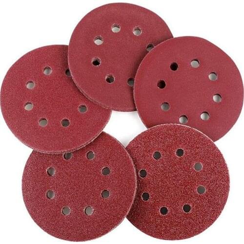10Pcs 12.5cm 8 Holes Sanding Discs 40-1000 Grit Sandpaper Sander Round Sand Paper for Metal Car Wood Polishing Finishing
