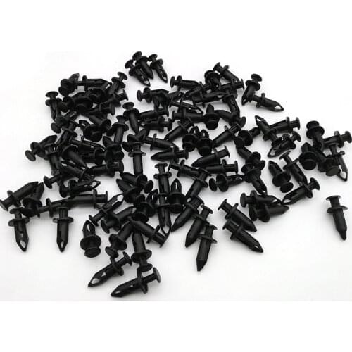 100pcs 8mm Plastic Fastener Rivets ATV UTV SSV Body Bumper Fender Clips