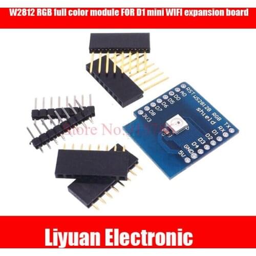 5pcs DIY W2812 RGB full color module / FOR D1 mini WIFI expansion board learning board / RGB driver module