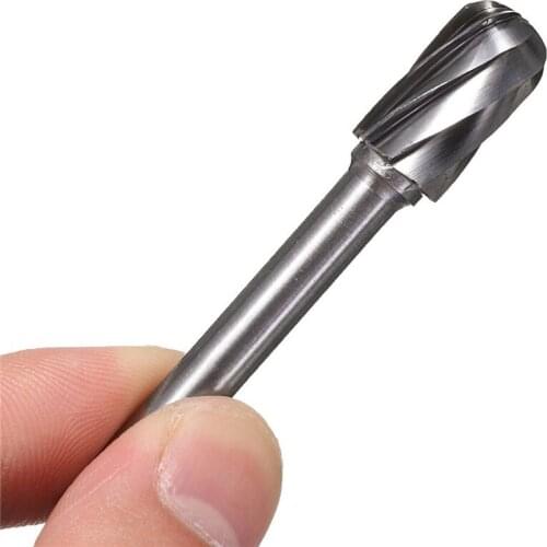 6mm Rotating Tungsten Steel 6 Flutes 63mm Grinding Cut Rotary Burr C10 End Mill Bits Best Price