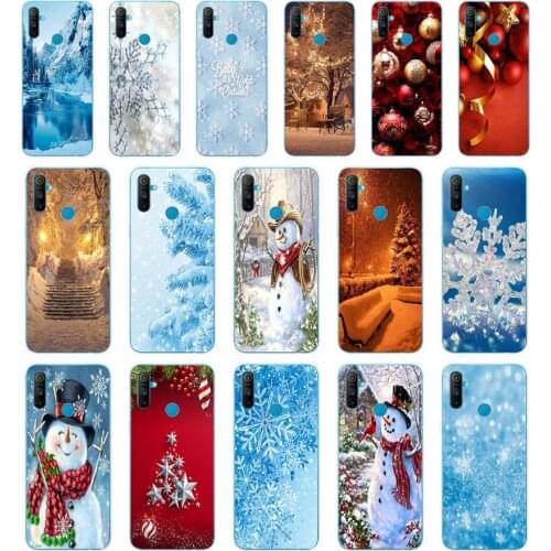 77SD Happy New Year to the Christmas Soft Silicone Tpu Cover phone Case for OPPO A1K A5S A7 AX7 A5 A9 2020 Realme 3 Pro C3 Case