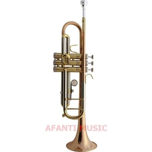 Afanti Music Bb tone / Yellow Brass / Gold Lacquer Trumpet (ATP-123)