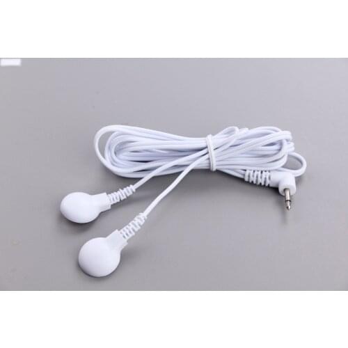 Free shipping 1000pcs/lot DC 2.5MM 2 in 1 Head electrode wires /cable for digital device and TENS machine