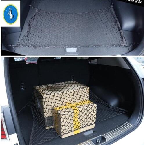 Yimaautotrims Trunk Rear Storage Cargo Luggage Elastic Mesh Net Holder Cover / With 4 Hooks Pocket For KIA Sportage 2016 - 2020