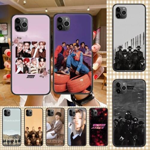 KPOP ATEEZ HongJoong Phone Case Cover Hull For iphone 5 5s se 2 6 6s 7 8 12 mini plus X XS XR 11 PRO MAX black trend bumper