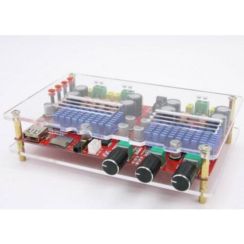 DC12-24V TPA3116D2 60W * 2 + 100W USB/ MP3 / TF 2.1 Channel Bluetooth Class D Digital Amplifier Board