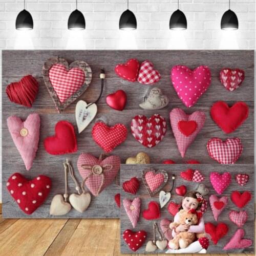 Valentine Day Photography Backdrop Love Hearts Pattern Newborns Baby Children Custom Photo Background for Studio Photocall W4849