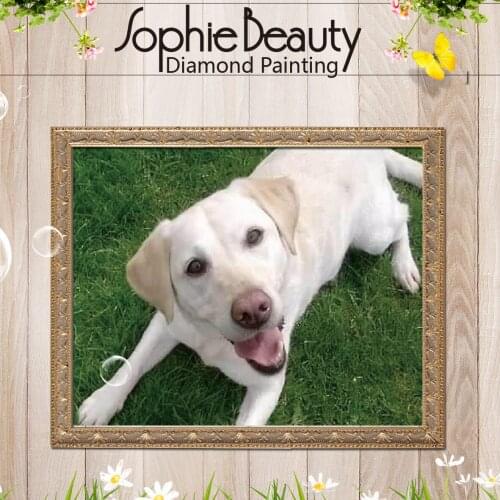 Diy Diamond Painting Cross Stitch White Bull dog Handcraft Embroidery Needlework Crafts Diamond Mosaic Kits Art For Wall Sticker