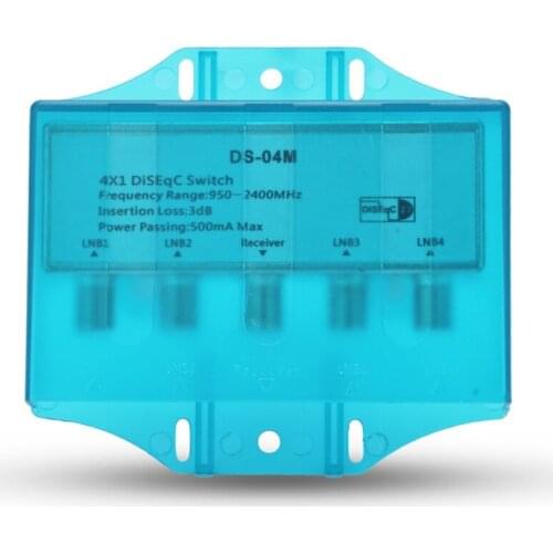 DS-04M Multiswitch 4x1 Satellite 950-2400MHz DiSEqC2.0 Switch FTA Dish Flat LNB Waterproof For Wideband Satellite Receiver