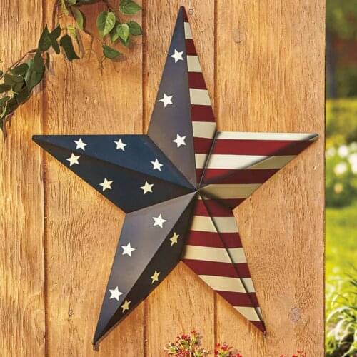 Door Sign Romantic Multifunctional Five-pointed Star Independence Day Front Door Pendant Decoration for Home