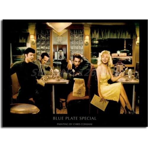 James Dean Marilyns Monroes Humphrey Bogart Art Canvas Poster Painting Wall Theater Print Home Bedroom