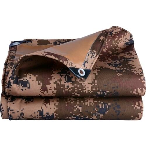 Various Size Camouflage Tarp Waterproof Tarpaulin Thicken Sun Shade Sail for Home Garden Outdoor Customized Size