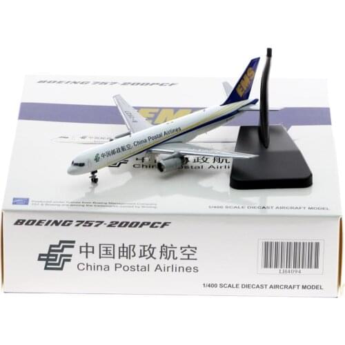 1:400 Alloy Collectible Plane JC Wings LH4094 China Postal Airlines Boeing 757-200(PCF) Diecast Aircraft Model B-2827 With Stand