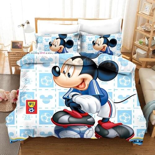 Disney bedding set for children bed decoration double size duvet covers queen 3 pcs home textile cartoon free shipping promotion