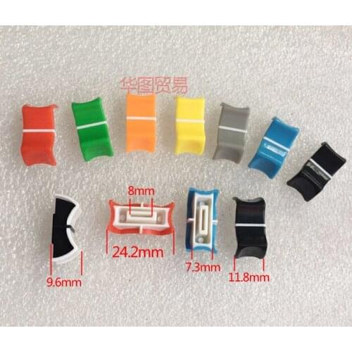 8pcs new color hole 8mm potentiometer fader knob cap / mixing console console lighting table Putter caps fader cover
