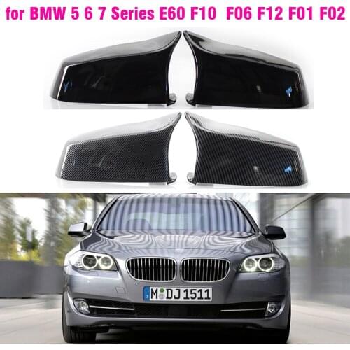 Rear view Mirror Cover Cap Carbon Fiber / Black for BMW 5 6 7 Series E60 E61 E63 E64 F01 F02-F04 F06 F07 F10 F11 F12 F13