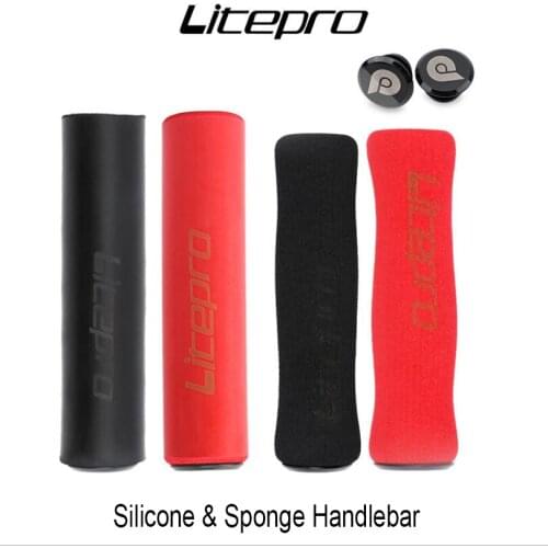 Litepro Bicycle Grips MTB Silicone Sponge Handlebar Grips Anti-skid Shock Absorbing Soft Bike Grips Ultraight Cycling Handle bar