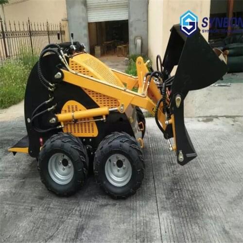 SYNBON Full-hydraulic control manure shovel on dairy farm manure shovel transporter small multifunctional loader mini loader