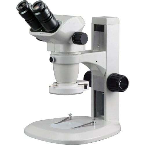 AmScope 6.7x-45x Parfocal Stereo Zoom Microscope on Track Stand & 64 LED Ring Light ZM-1BRA-64S-V331