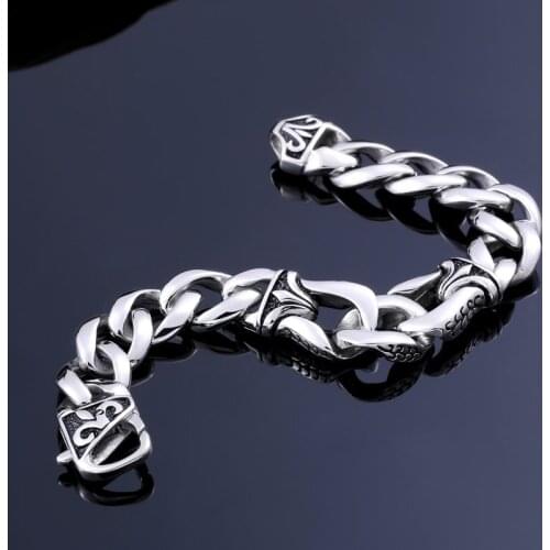 Men VIKING Bracelet nordic Male Jewelry 316L stainless Steel silver color unique charm