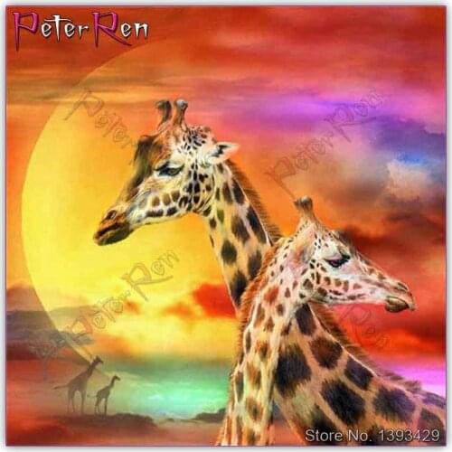 Diamond Painting Kit Giraffe Animal Diy Diamond Embroidery Mosaic Full Square Round Drill 3D Cross Stitch Home Decoration Gifts