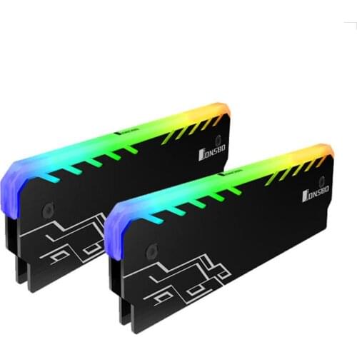 RGB RAM Heatsink Cooler 256 Color PC Memory Cooling Heat Sink Radiator For DDR DDR3 DDR4 Desktop PC Computer Gaming Overclocking