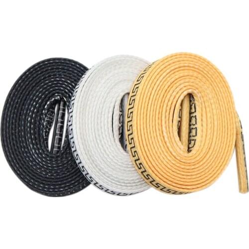 Coolstring 8MM Perfect Heat Transfer Lace Graceful Golden White Black Cord Sublimation 10 pairs/lot Wholesale Zapatillas Mujer